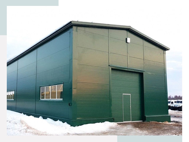 Двускатные ангары в Черняховске