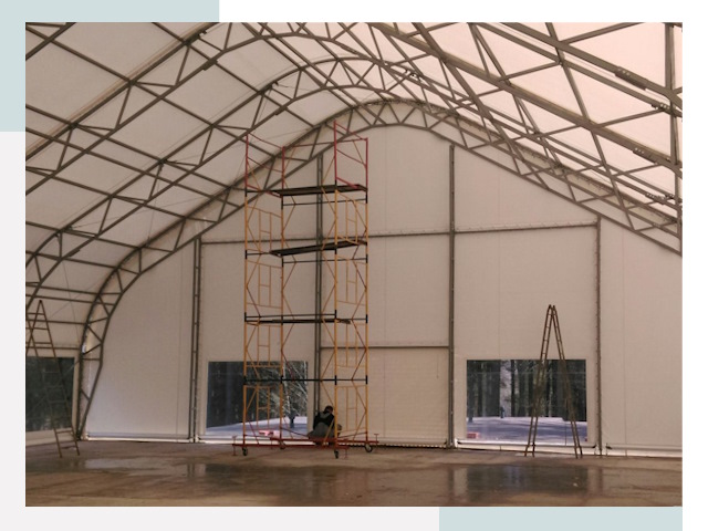 Шатровые ангары в Черняховске