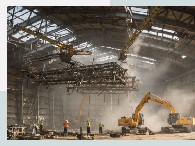 Демонтаж ангаров в Черняховске от 629 руб. за м²